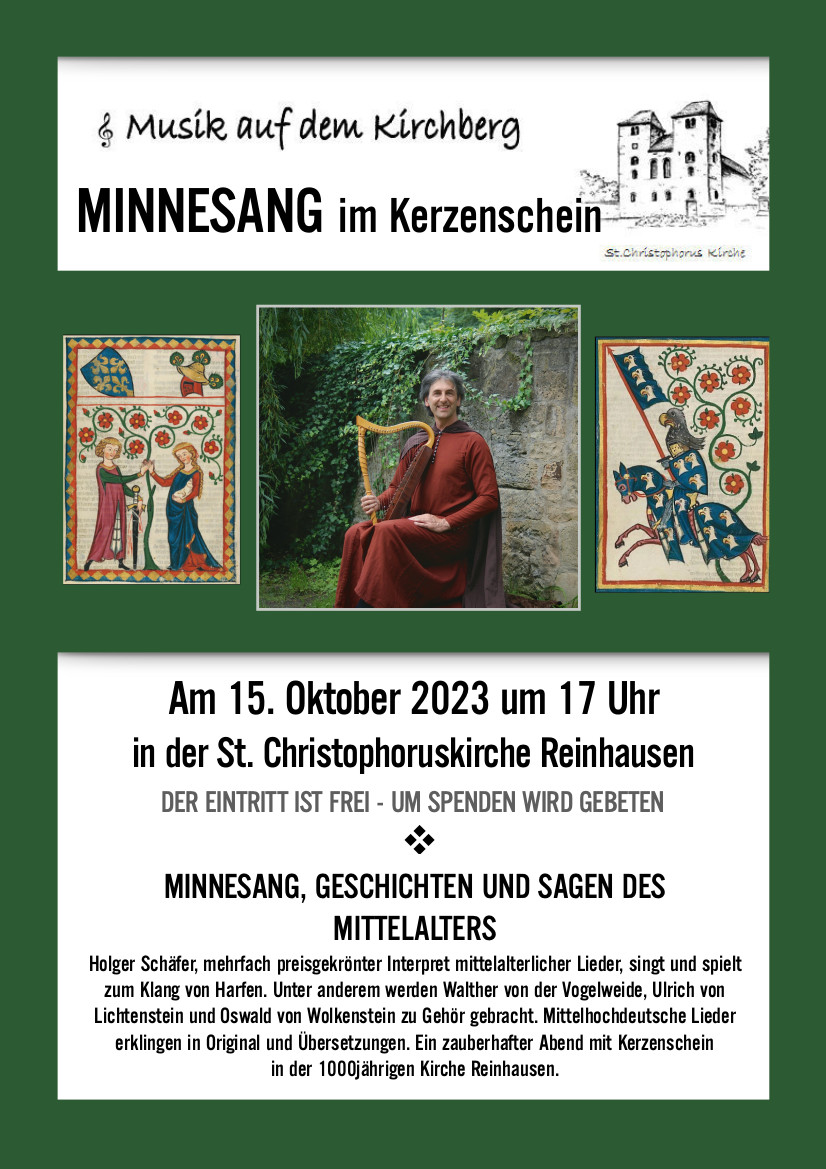 Plakat Minnesang 15.10.2023 Reinhausen