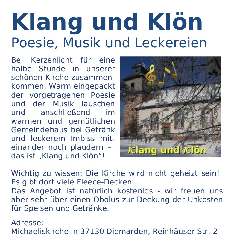 Klang und Klön Diemarden