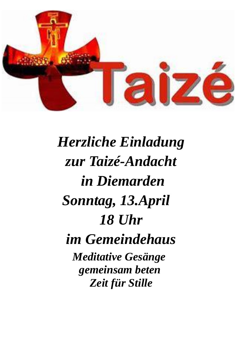 Taizé-Andacht Diemarden 13.04.2025