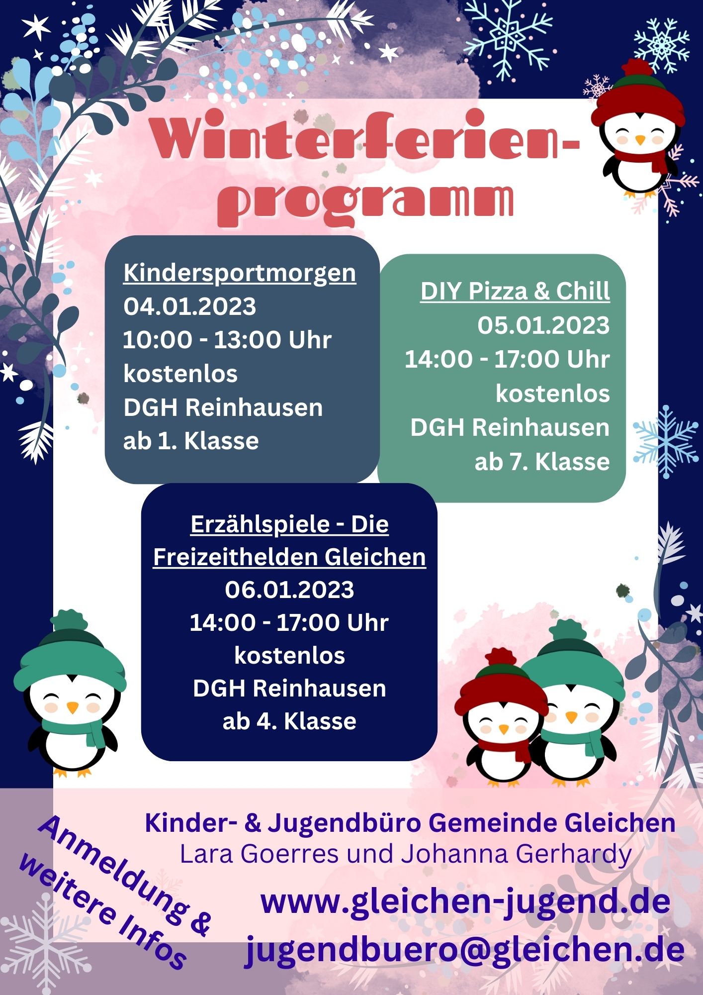 Winterferienprogramm des Kinder- und Jugendbüros – Gemeinde Gleichen