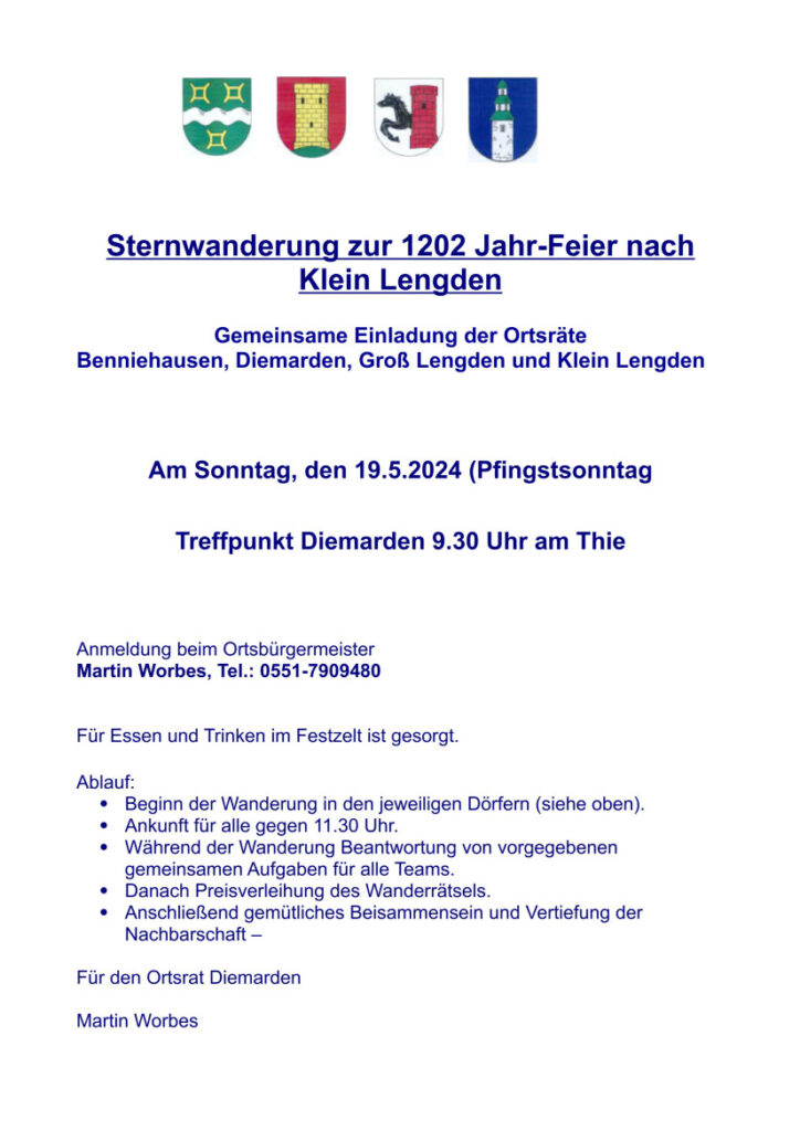 2024_Sternwanderung der Ortsräte Benniehausen, Diemarden, Groß Lengden und Klein Lengden